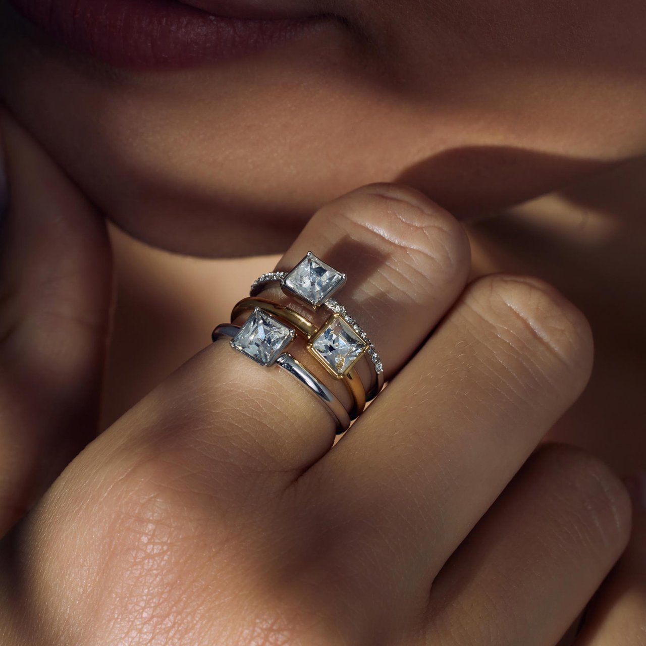 Arte Antwerp Cento Luci Pia Ring met Preciosa kristal Zilver