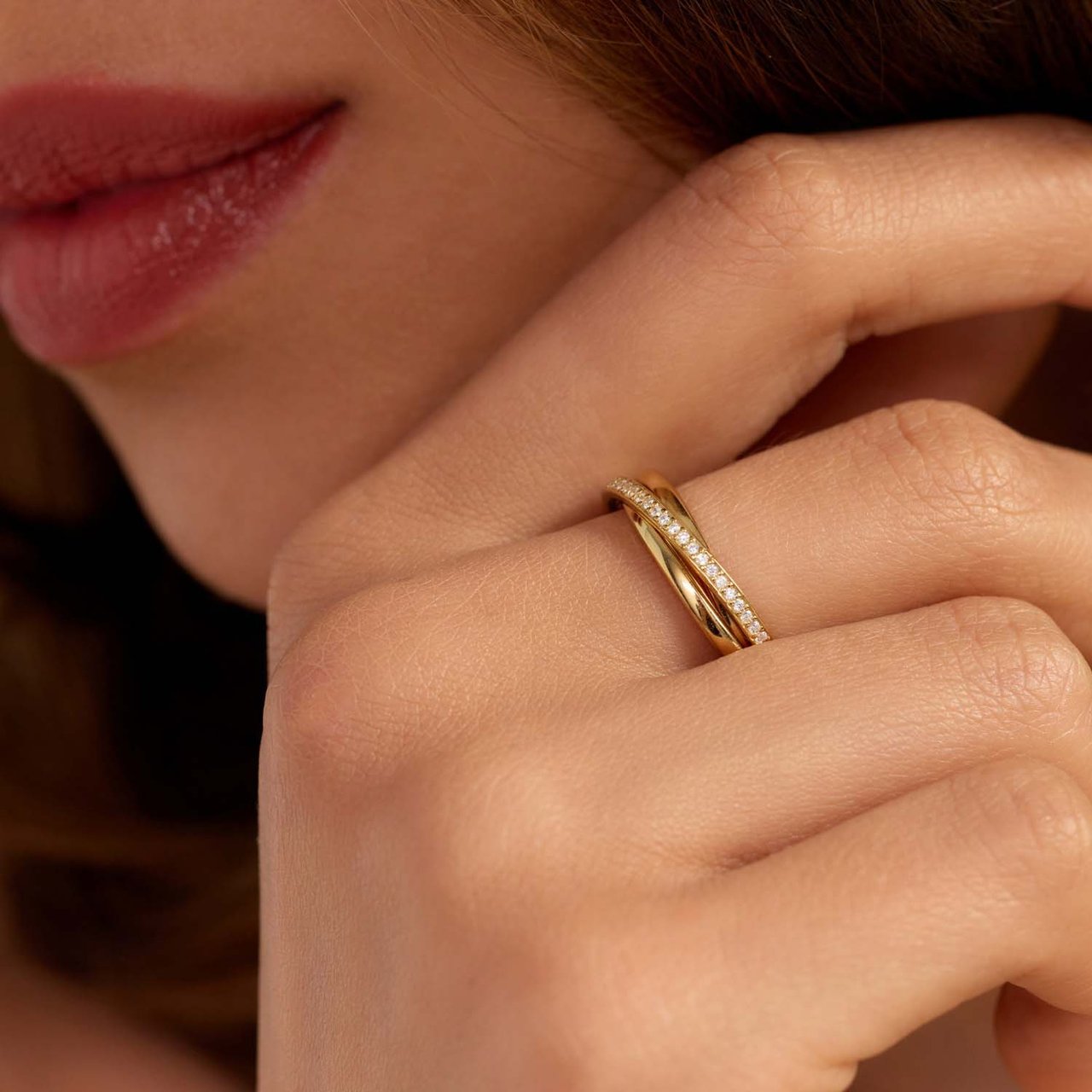 Arte Antwerp Ponte Vecchio Lanza Ring met Zirkonia Goud