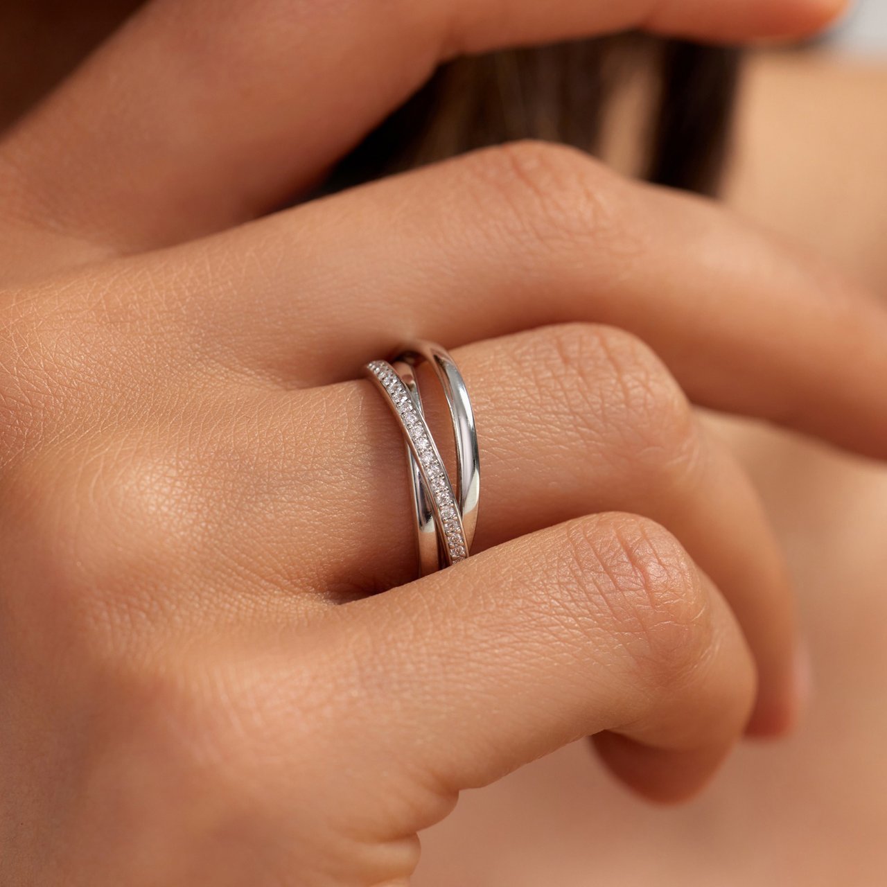 Arte Antwerp Ponte Vecchio Lanza Ring met Zirkonia Zilver