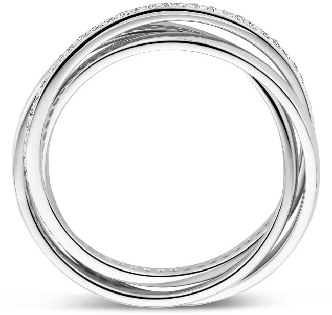 Arte Antwerp Ponte Vecchio Lanza Ring met Zirkonia Zilver