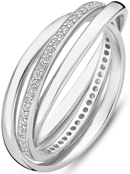 Arte Antwerp Ponte Vecchio Lanza Ring met Zirkonia Zilver