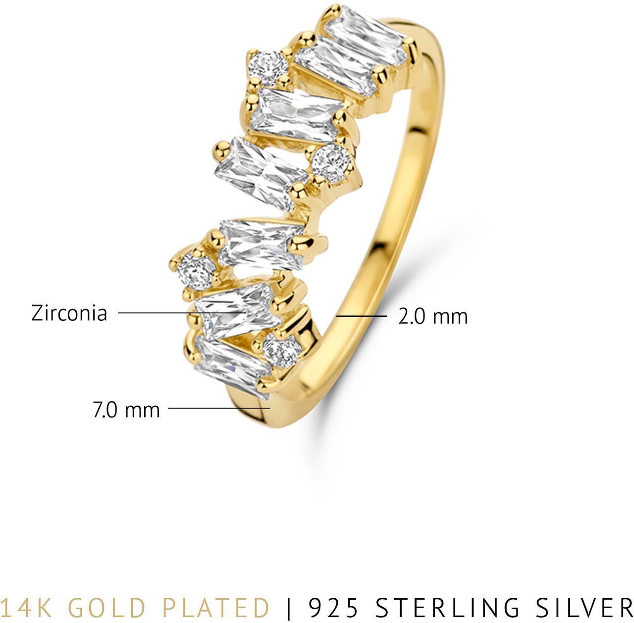 Arte Antwerp Santa Maria della Base Ring met Zirkonia Goud