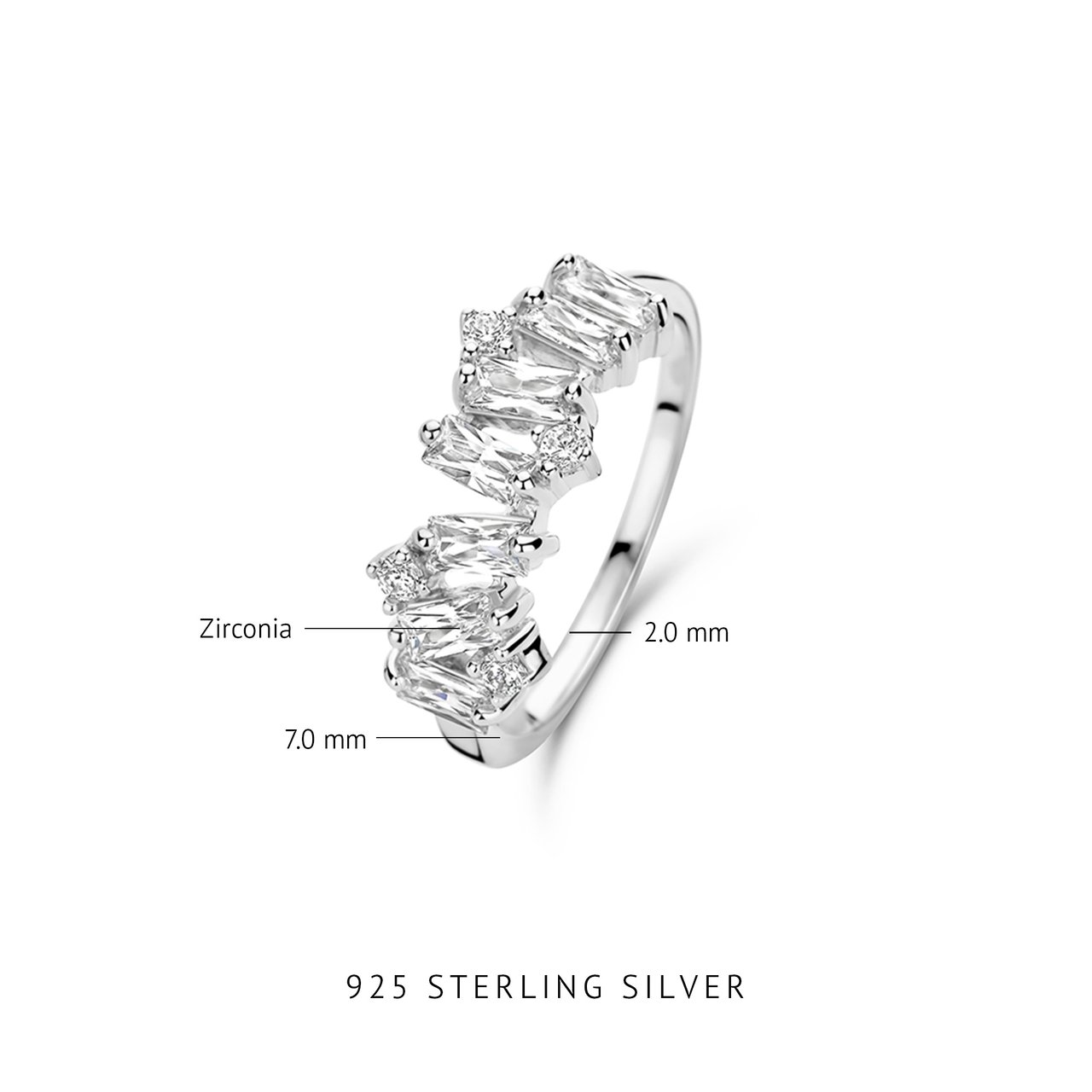 Arte Antwerp Santa Maria della Base Ring met Zirkonia Zilver