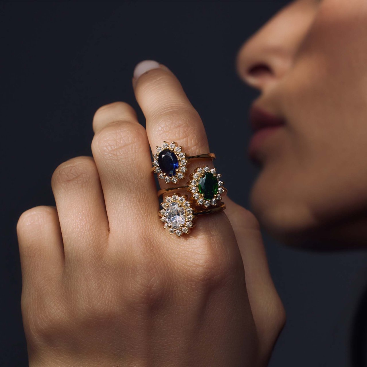 Arte Antwerp Mia Colore Azure Ring met Zirkonia Divers