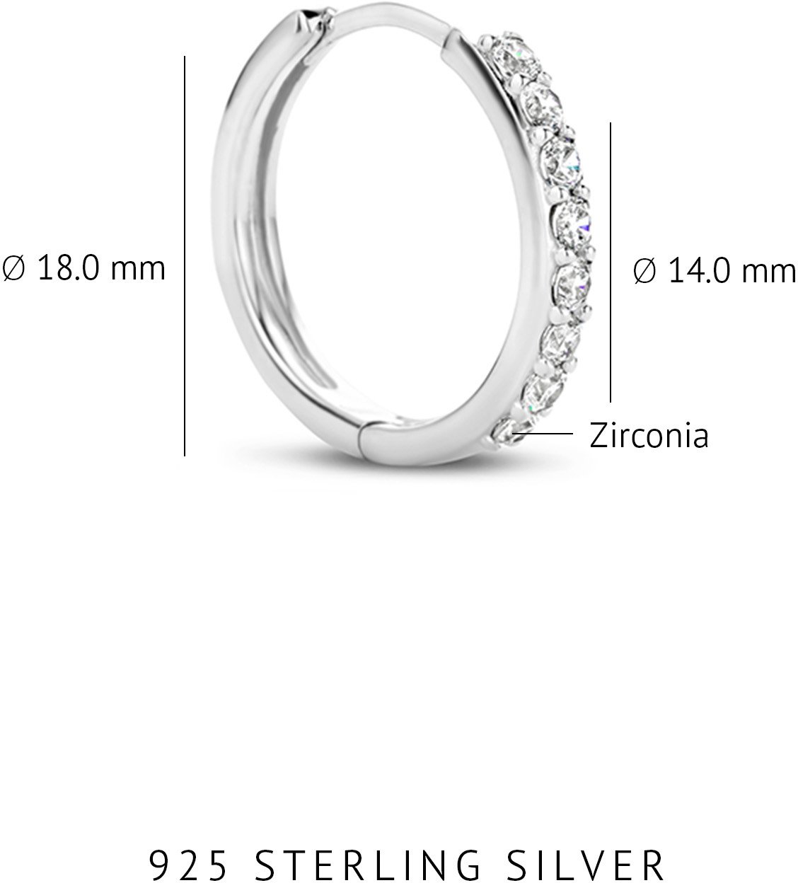 Arte Antwerp Santa Maria della Base Oorringen met Zirkonia Goud