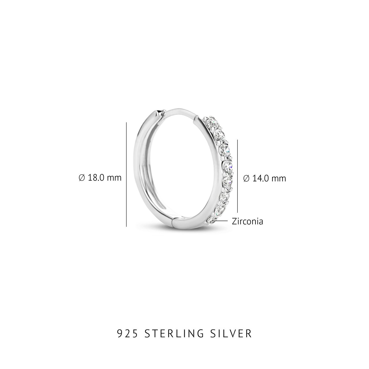 Arte Antwerp Santa Maria della Base Oorringen met Zirkonia Zilver