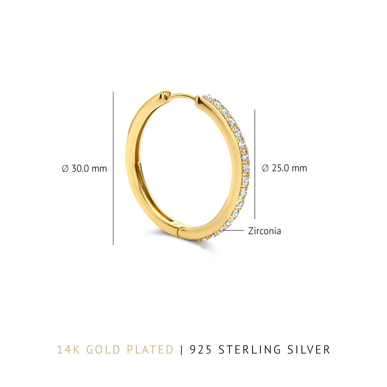 Arte Antwerp Santa Maria della Base Oorringen met Zirkonia Goud