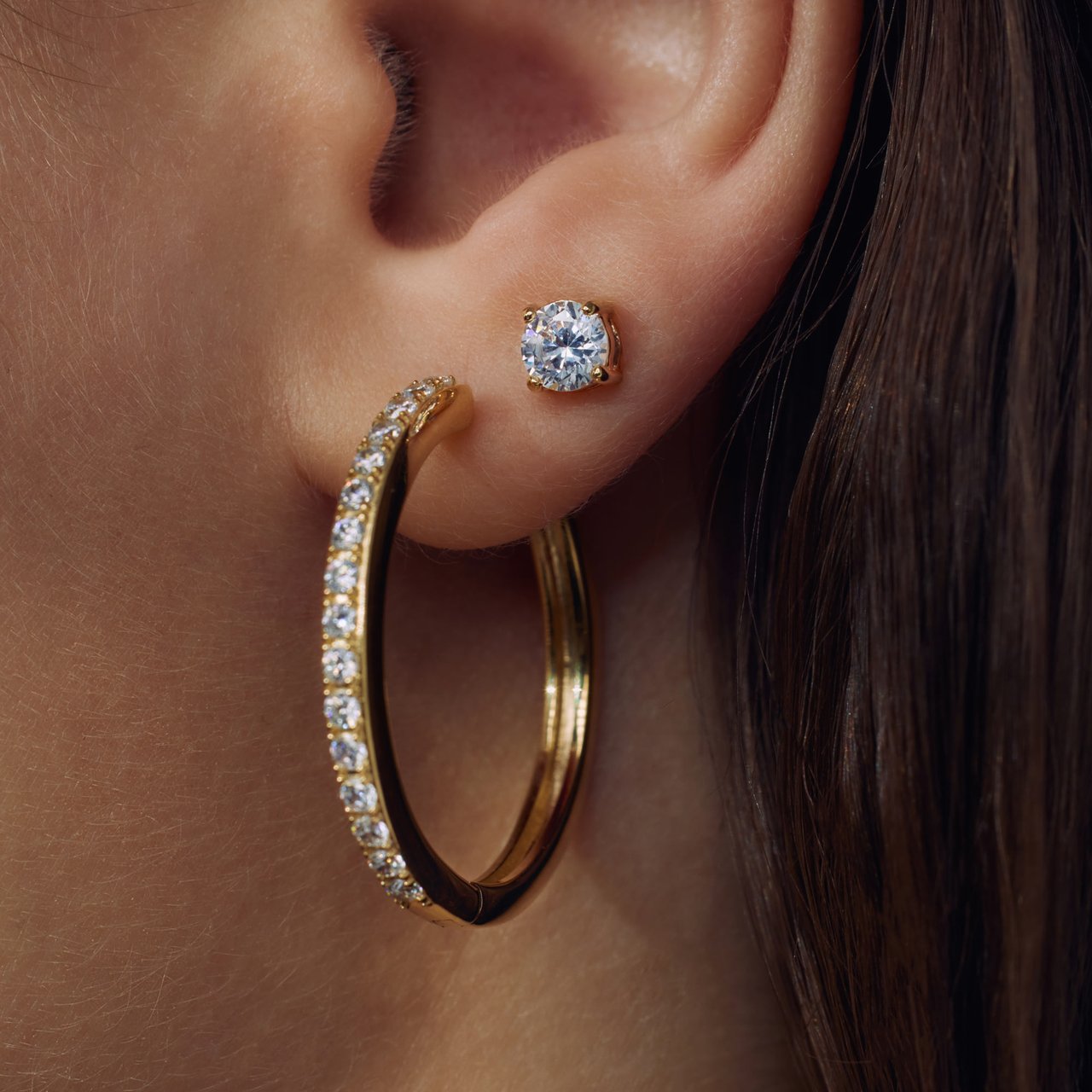 Arte Antwerp Santa Maria della Base Oorringen met Zirkonia Goud