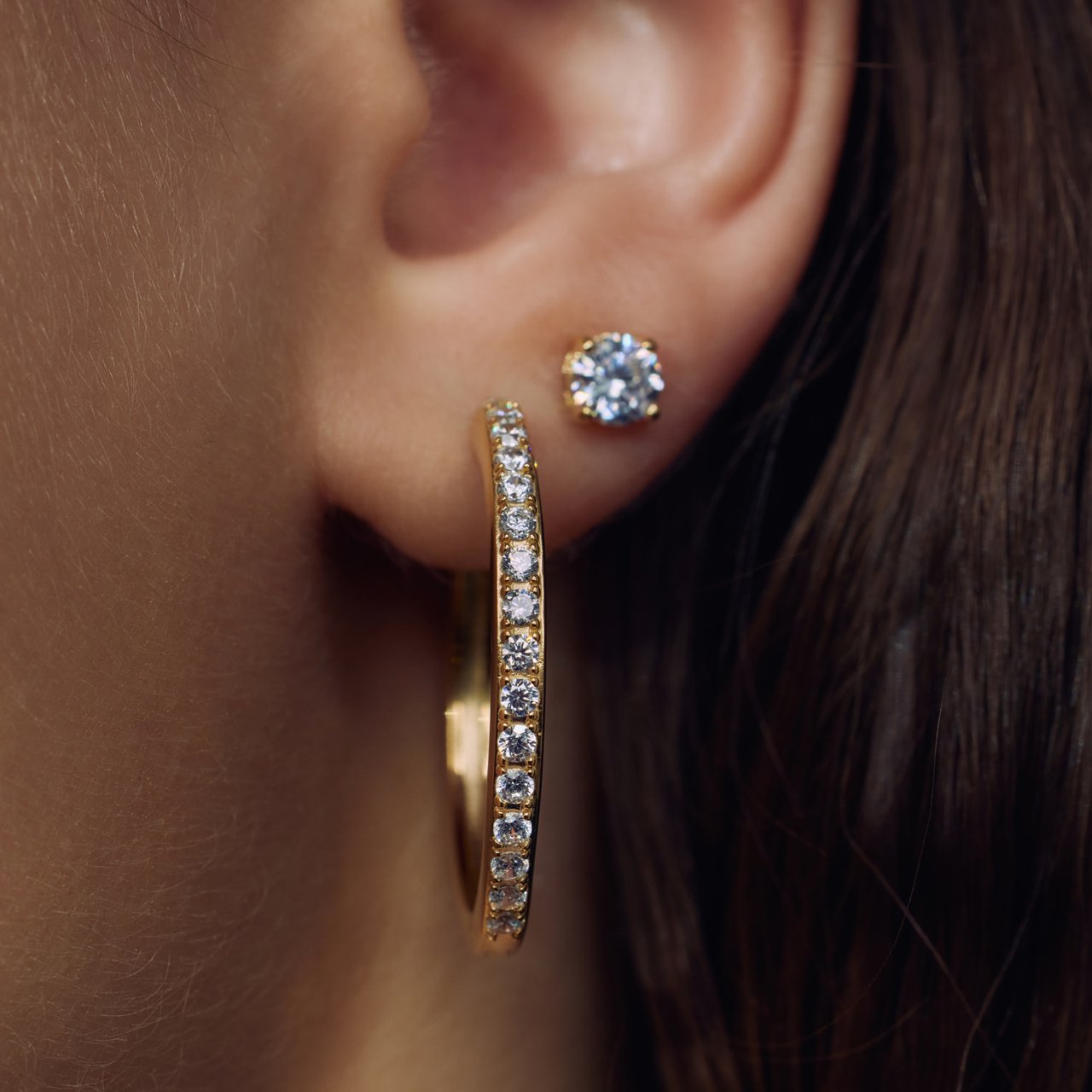 Arte Antwerp Santa Maria della Base Oorringen met Zirkonia Goud