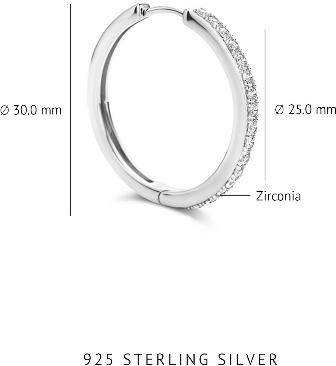 Arte Antwerp Santa Maria della Base Oorringen met Zirkonia Zilver