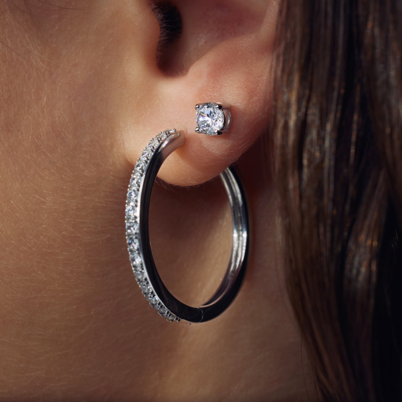 Arte Antwerp Santa Maria della Base Oorringen met Zirkonia Zilver