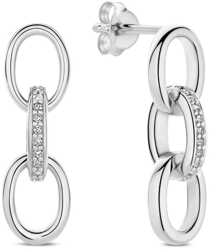 Arte Antwerp Bibbiena Poppi Clara Oorhangers met Zirkonia Zilver