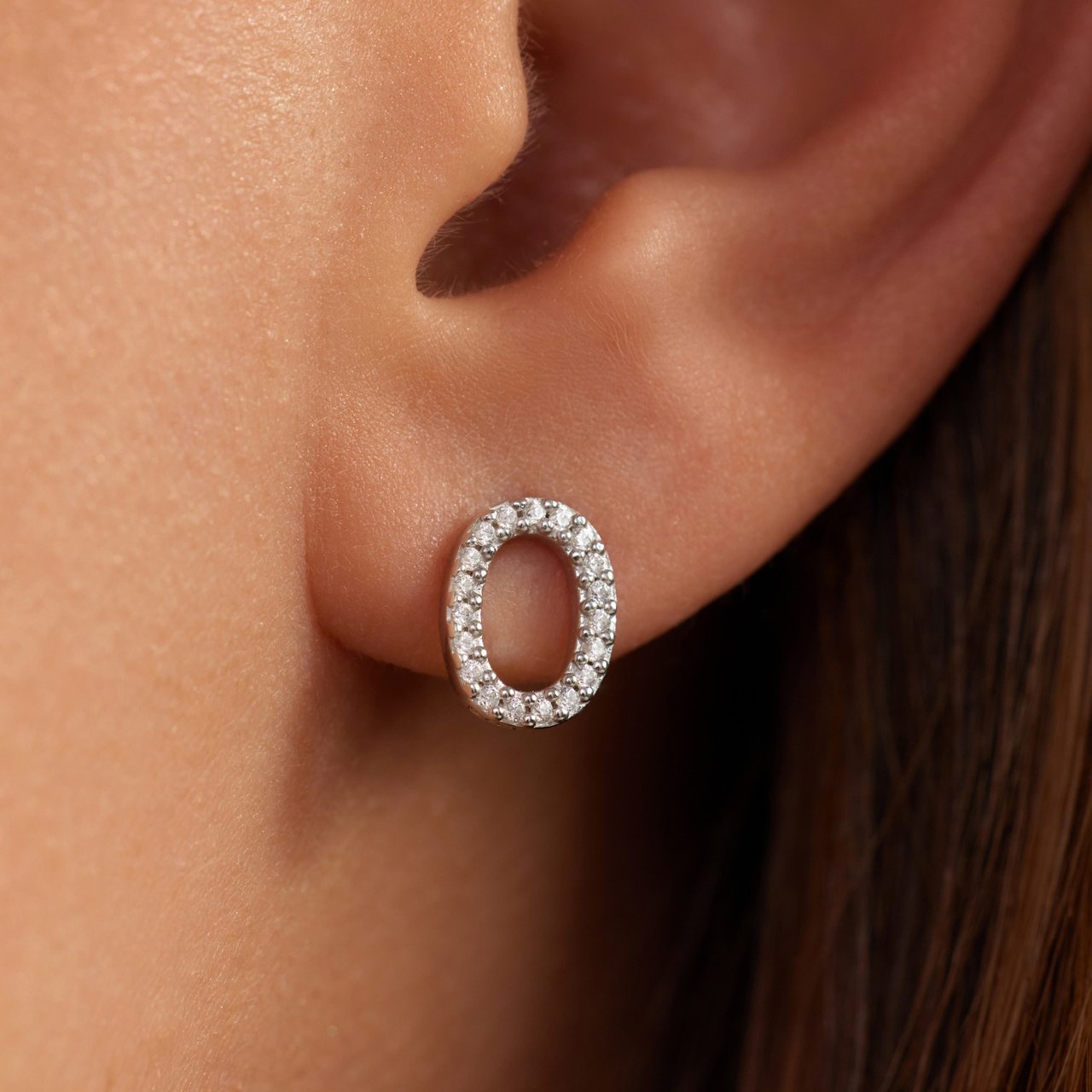 Arte Antwerp Bibbiena Poppi Clara Oorknoppen met Zirkonia Zilver