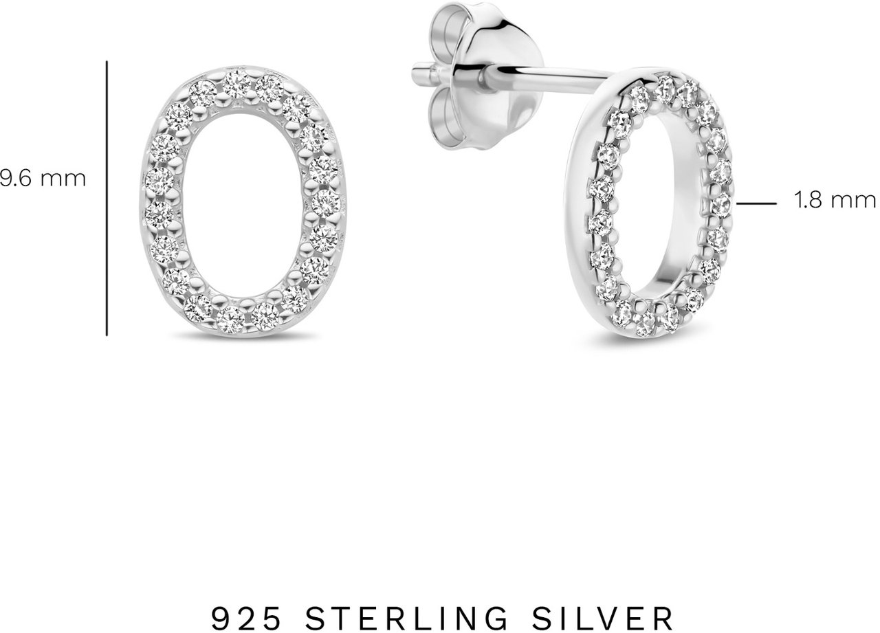 Arte Antwerp Bibbiena Poppi Clara Oorknoppen met Zirkonia Zilver