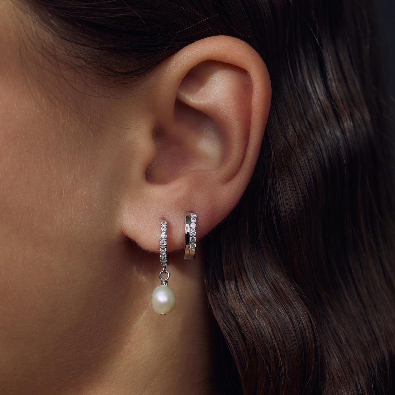 Arte Antwerp Brioso Cortona Bella Oorringen met Parel Zilver