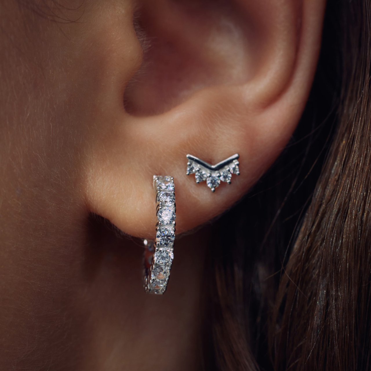 Arte Antwerp Santa Maria della Base Oorringen met Zirkonia Zilver