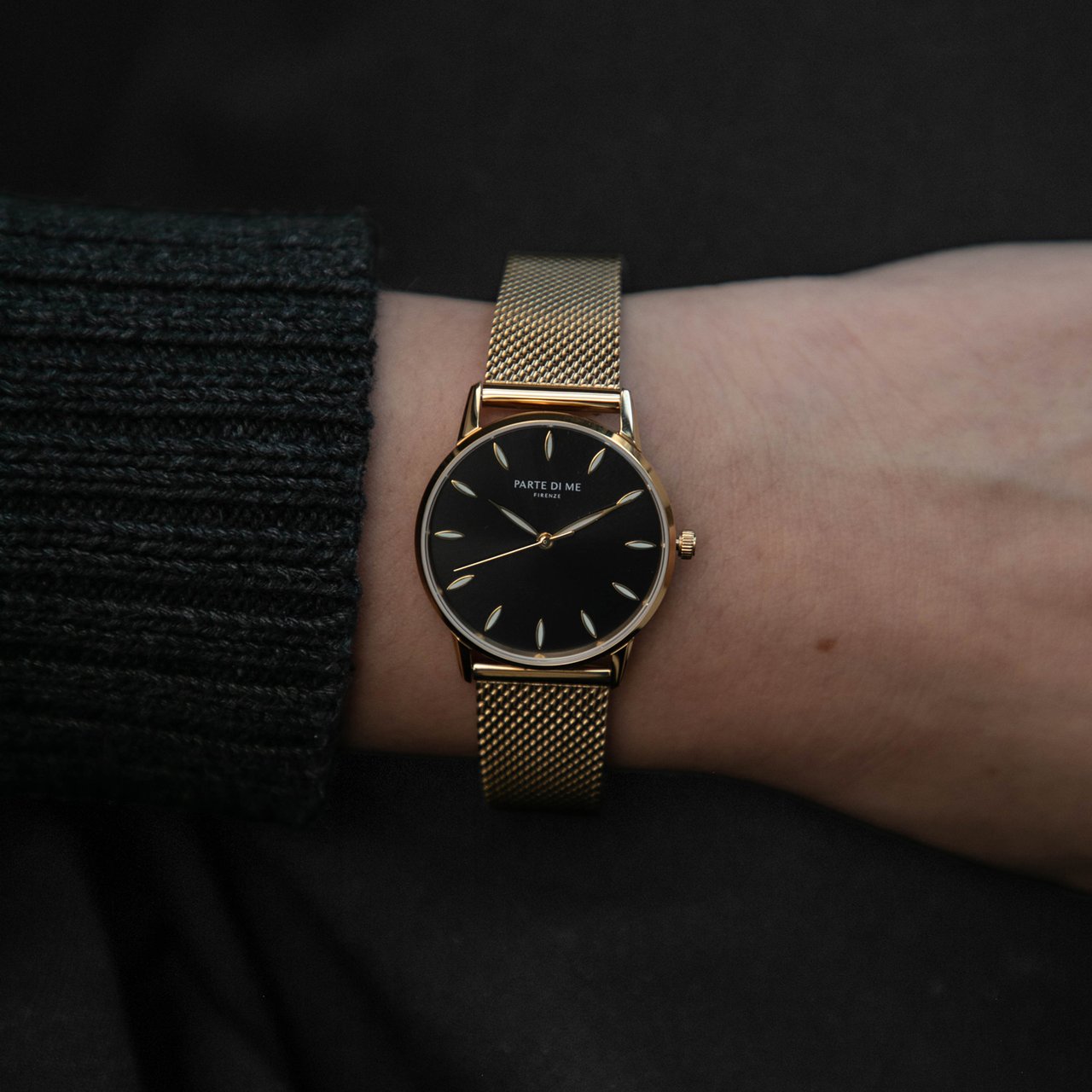 Arte Antwerp Parte Di Me - Horloge - Zwart Goud