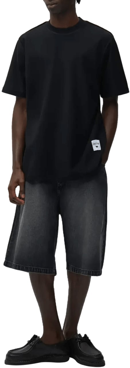 Arte Antwerp Omkeerbaar label T-shirt zwart Zwart