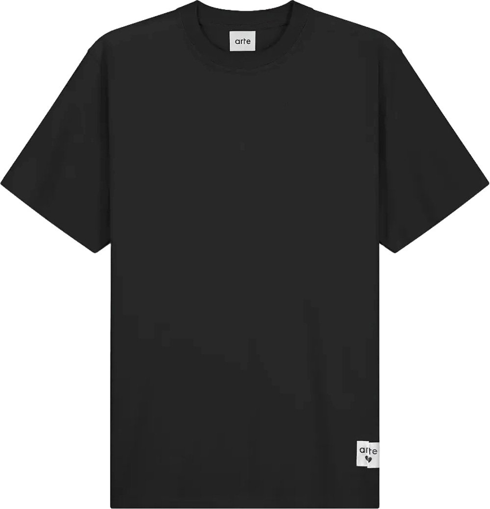 Arte Antwerp Omkeerbaar label T-shirt zwart Zwart