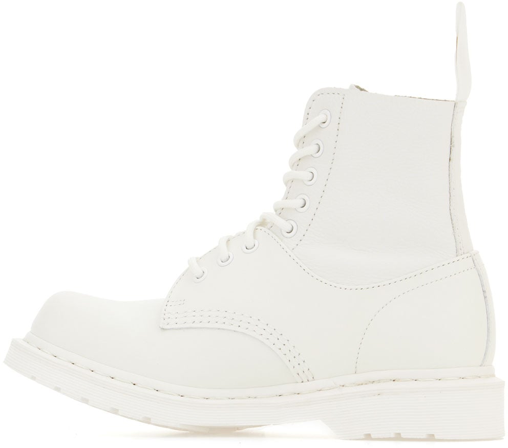 Arte Antwerp Dr. Martens White leather 1460 Twist ankle boots Wit