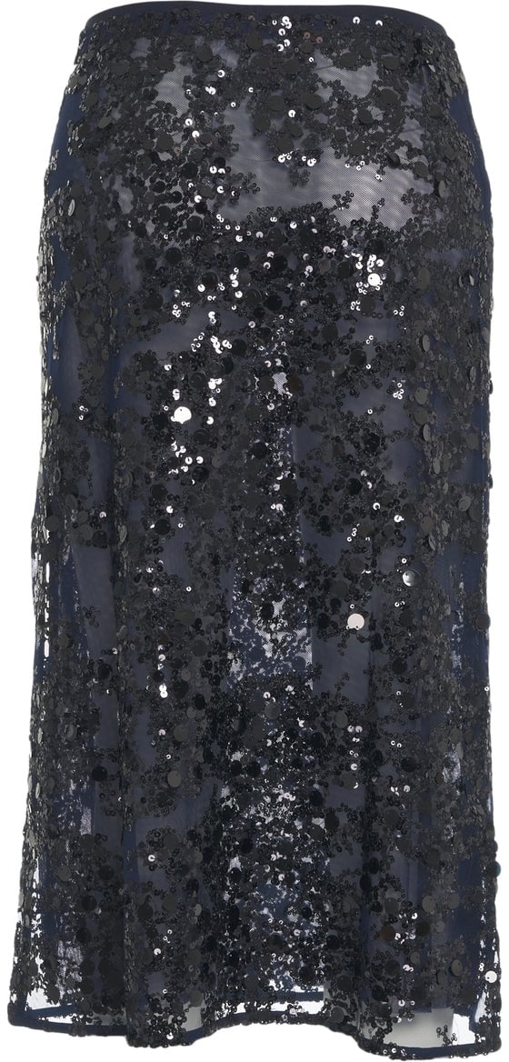 Arte Antwerp Midi skirt with sequins 'Shania' Blauw
