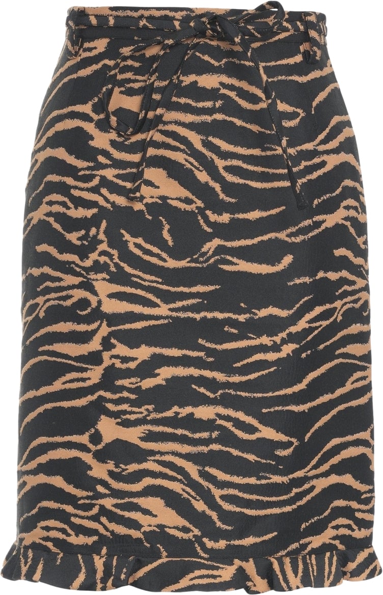 Arte Antwerp Animalier midi skirt 'Smilla' Zwart