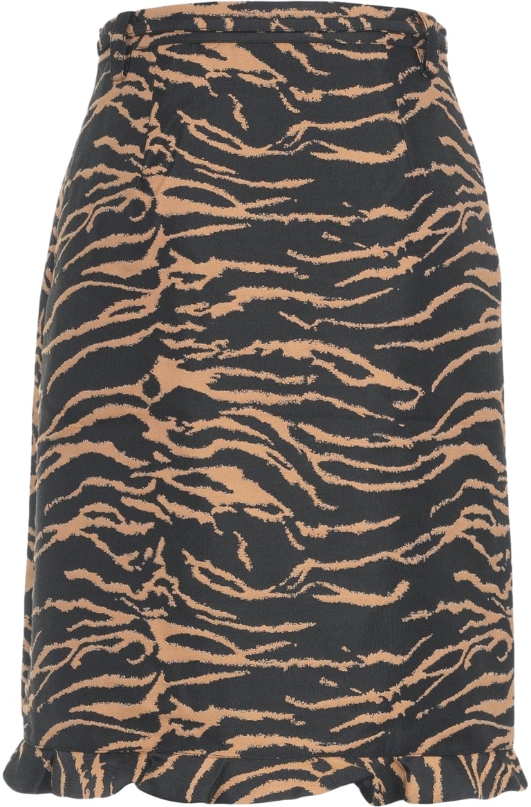 Arte Antwerp Animalier midi skirt 'Smilla' Zwart