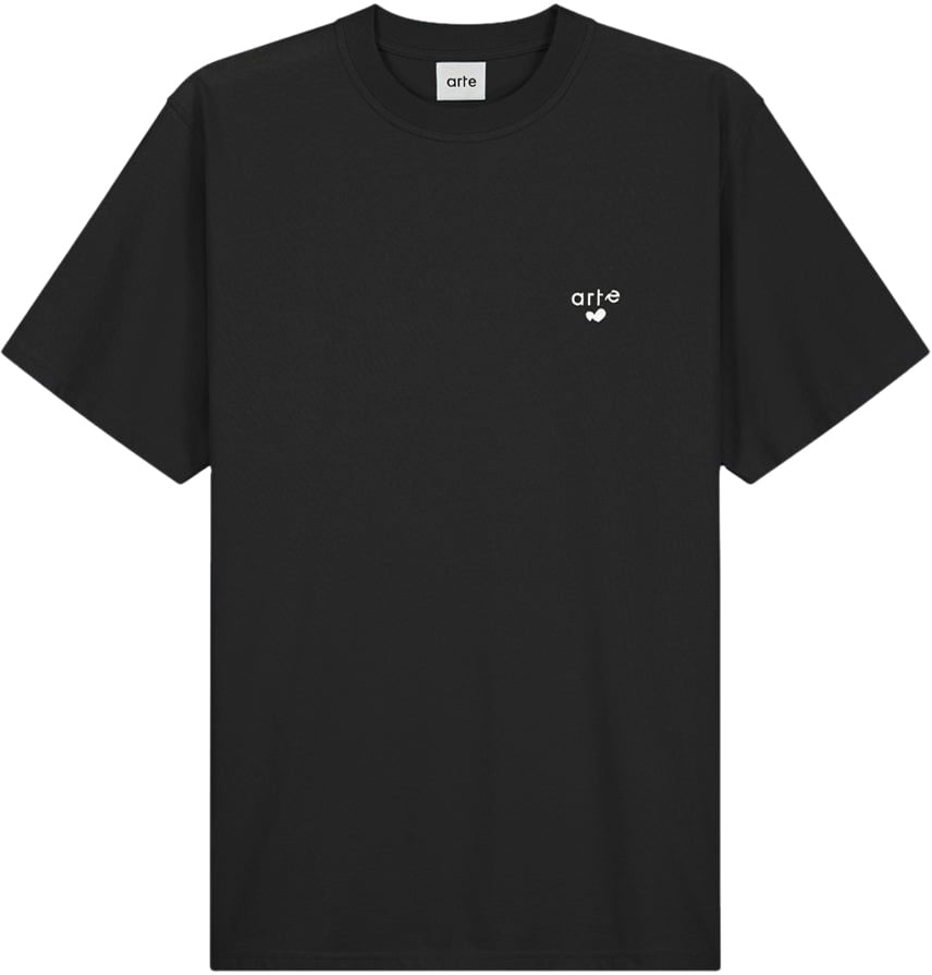 Arte Antwerp T-Shirt Heart Logo Nera Zwart