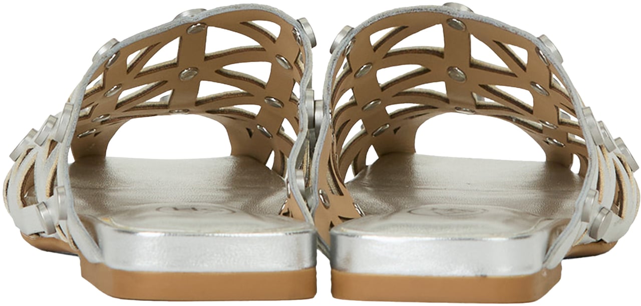 Ash Sandals Silver/Silver Studs Zilver