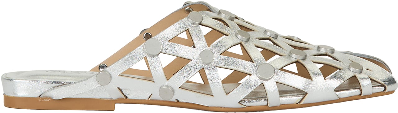 Ash Sandals Silver/Silver Studs Zilver