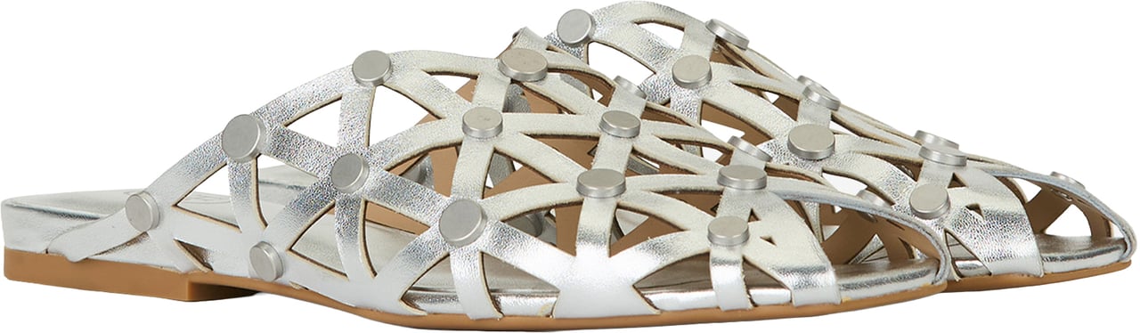 Ash Sandals Silver/Silver Studs Zilver