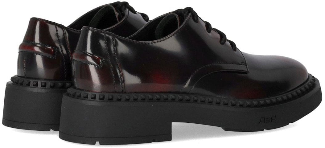 Ash ASH MERCURY BLACK/BURGUNDY LACE-UP SHOE Zwart