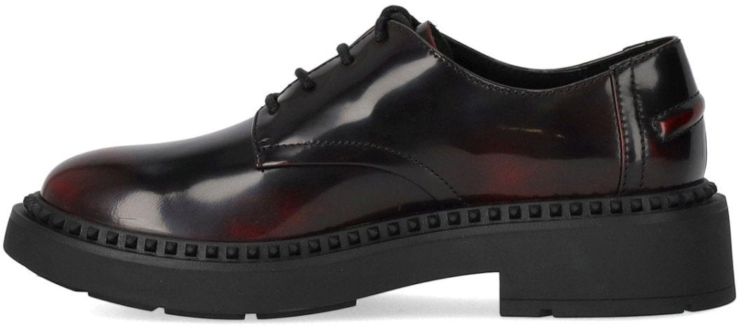 Ash ASH MERCURY BLACK/BURGUNDY LACE-UP SHOE Zwart