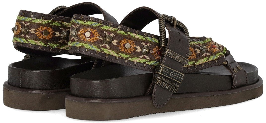 Ash ASH UNICA DARK FLAT SANDAL Bruin