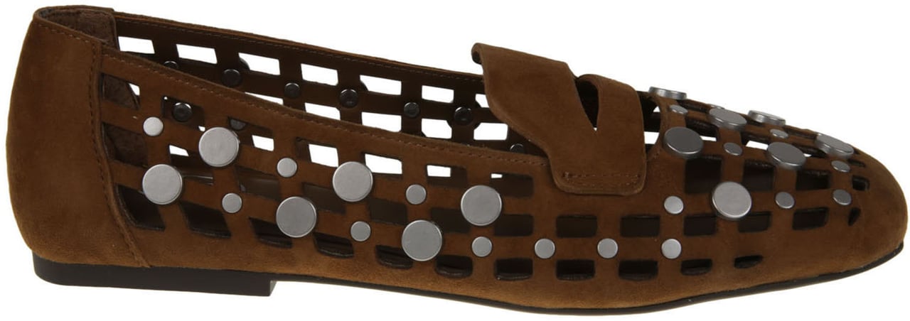 Ash Studded Cut-out Loafers Brown Bruin