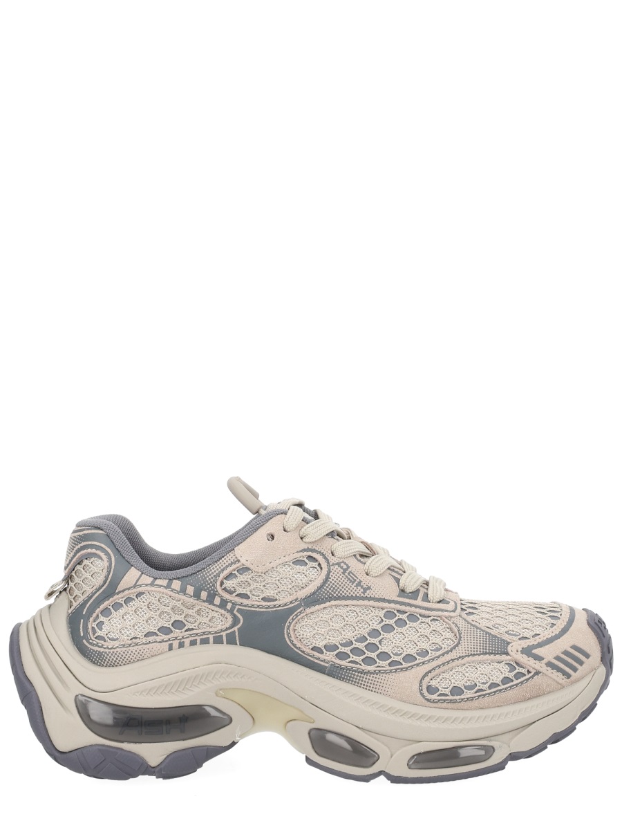 Ash Dragon Breathable Mesh Layered Calfskin Sneakers Grijs