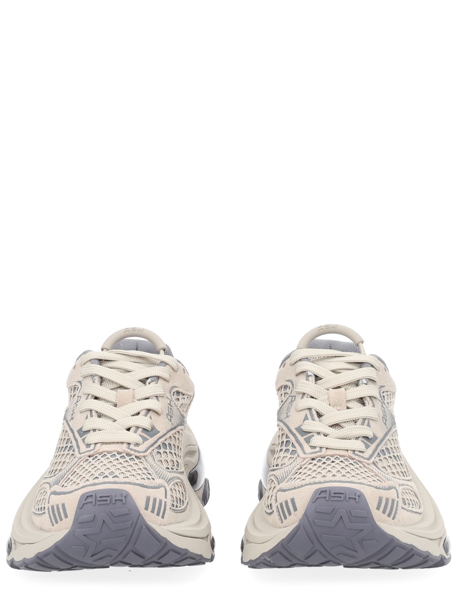 Ash Dragon Breathable Mesh Layered Calfskin Sneakers Grijs