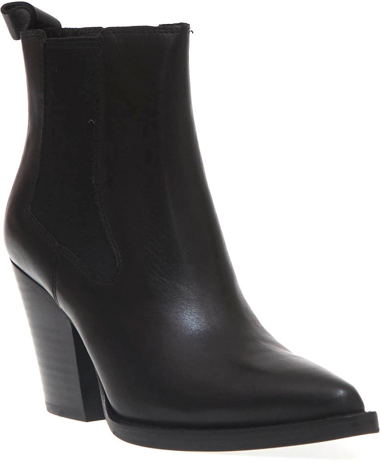 Ash Camperos Pelle Nero Tacco 70 Mm Zwart