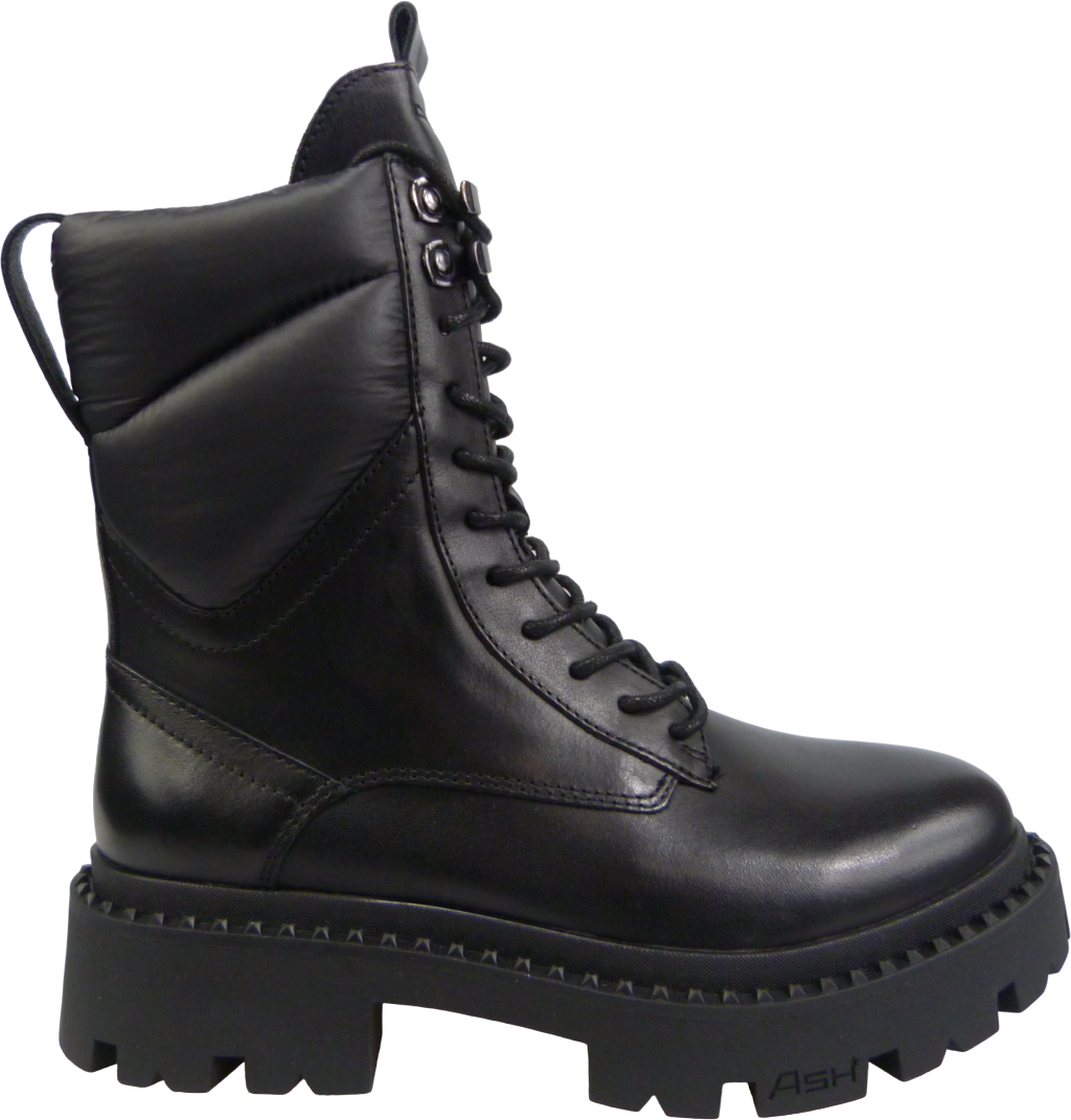 Ash Gotta Black Lace-up Boots Zwart
