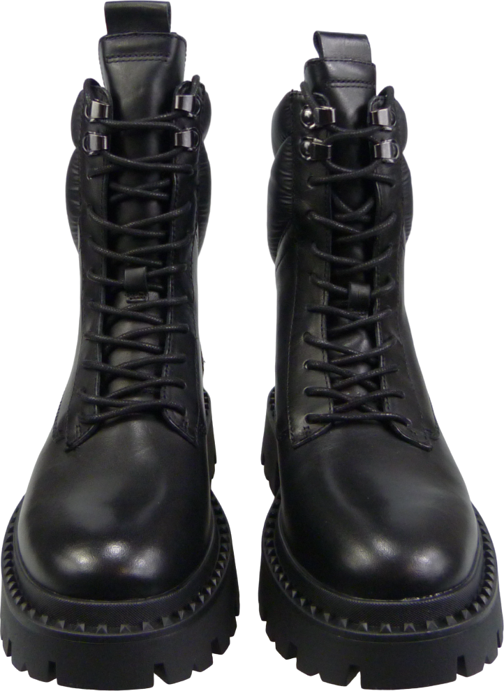 Ash Gotta Black Lace-up Boots Zwart
