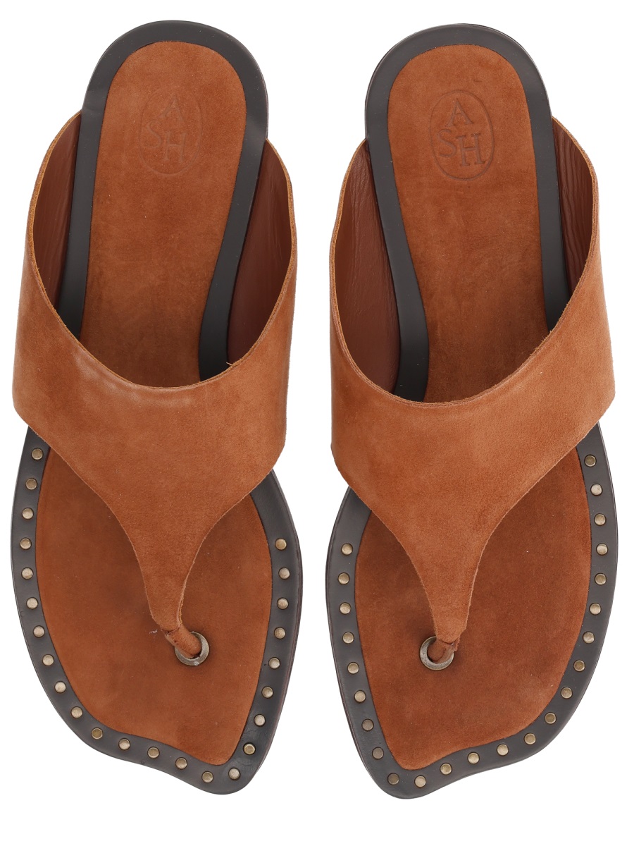 Ash Neutral Genius Studded Wide Strap Sandals Oranje