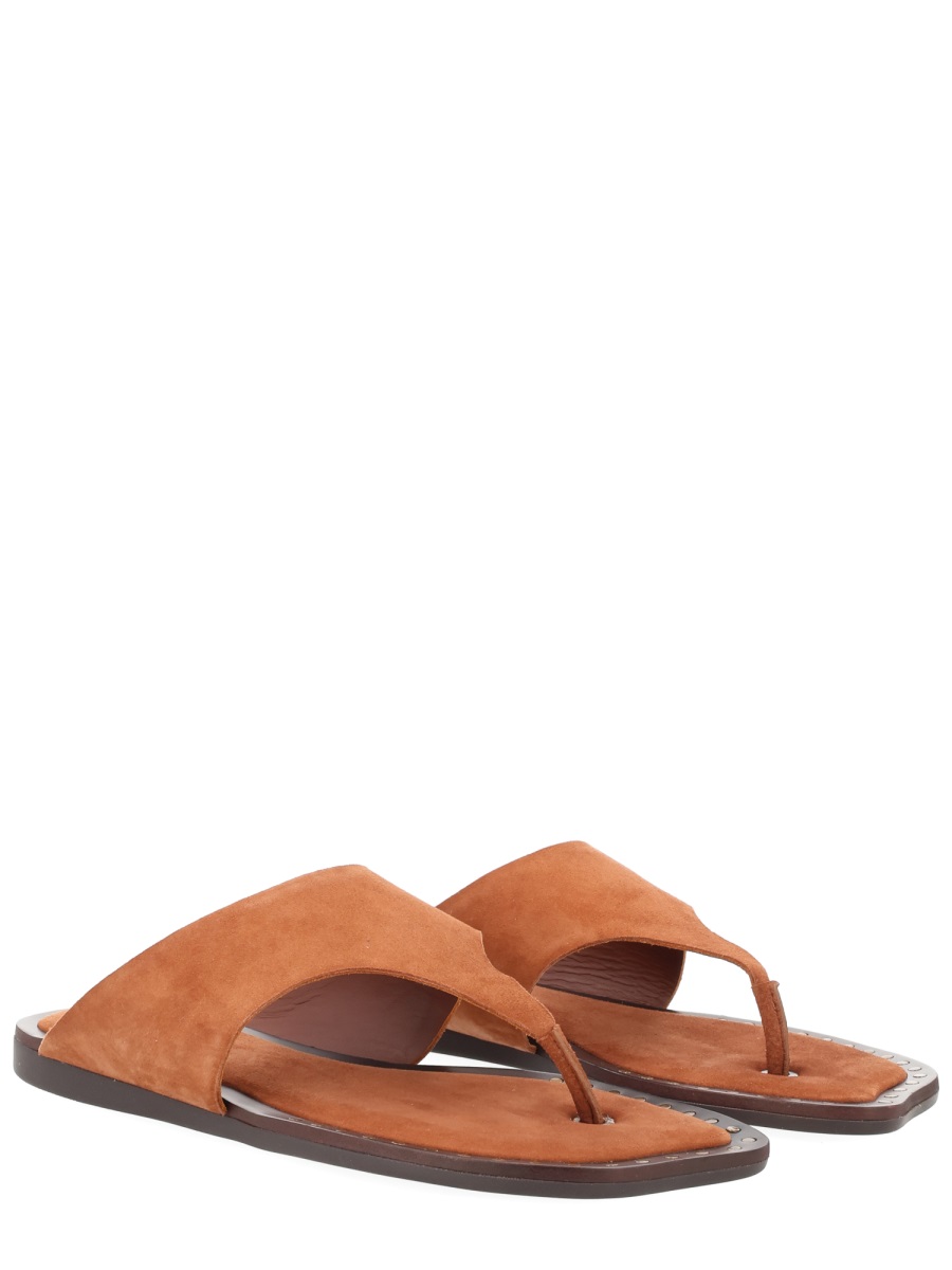 Ash Neutral Genius Studded Wide Strap Sandals Oranje