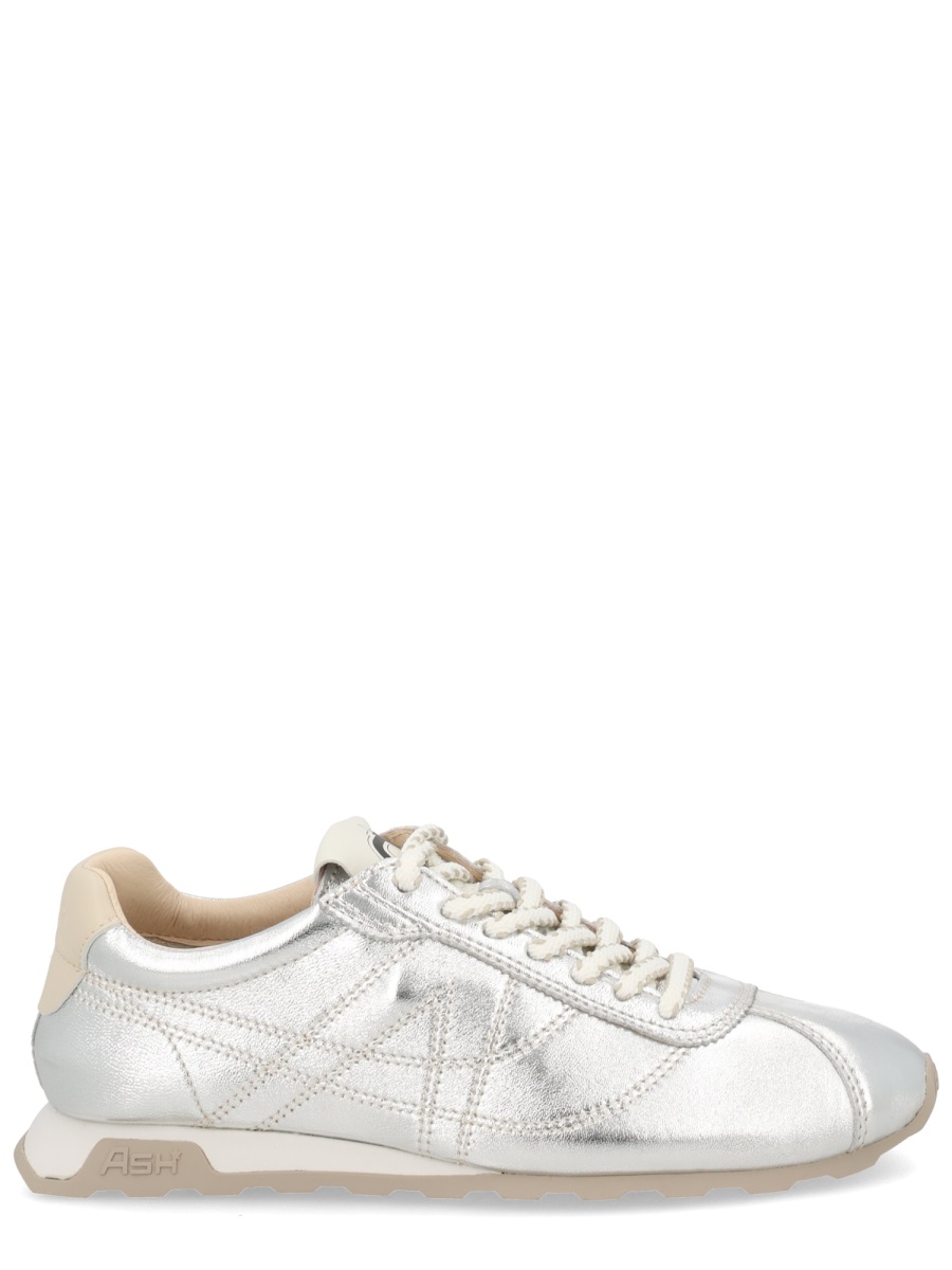 Ash Killbill Calfskin Metallic Silver Sneakers Wit