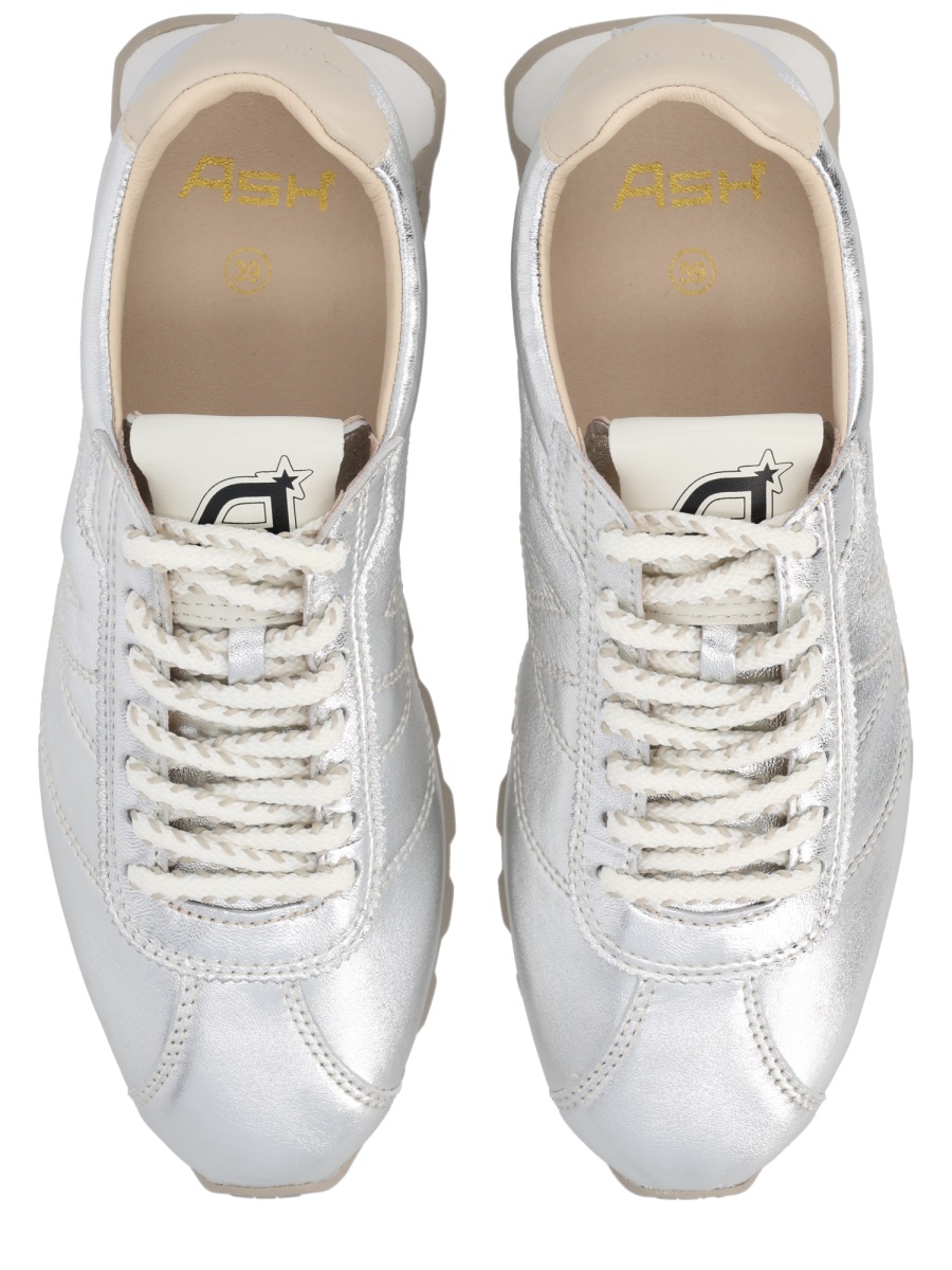 Ash Killbill Calfskin Metallic Silver Sneakers Wit