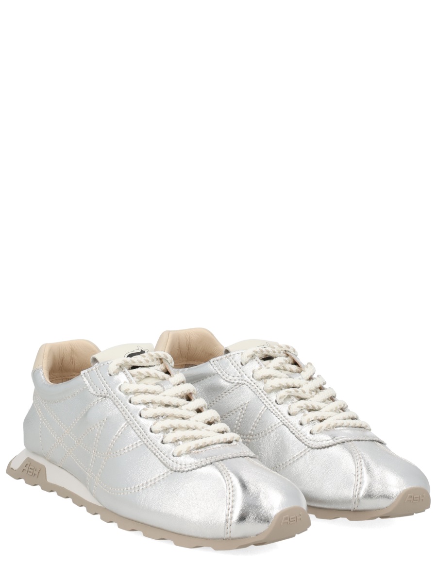 Ash Killbill Calfskin Metallic Silver Sneakers Wit