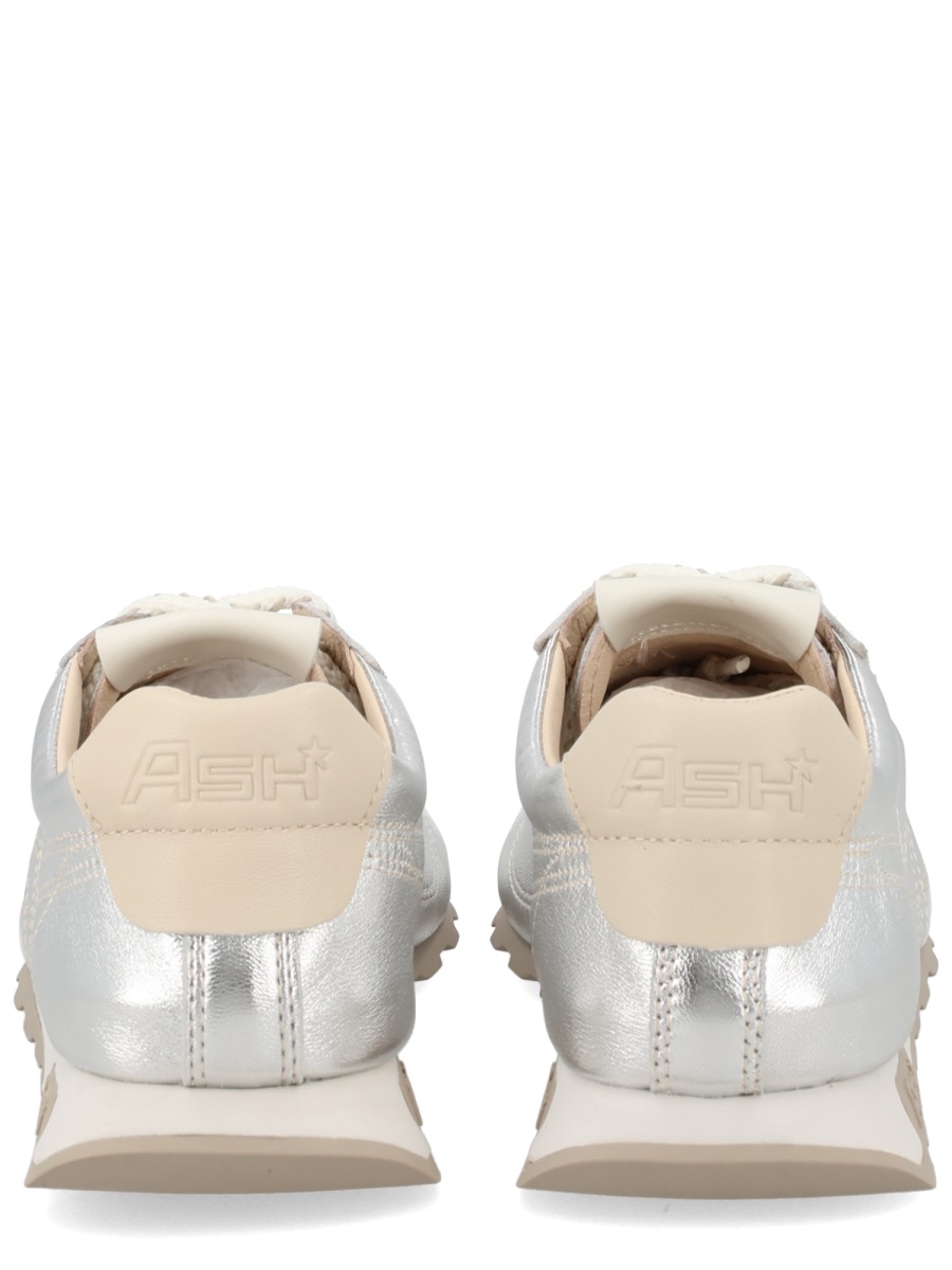 Ash Killbill Calfskin Metallic Silver Sneakers Wit