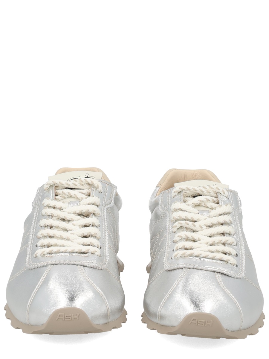 Ash Killbill Calfskin Metallic Silver Sneakers Wit
