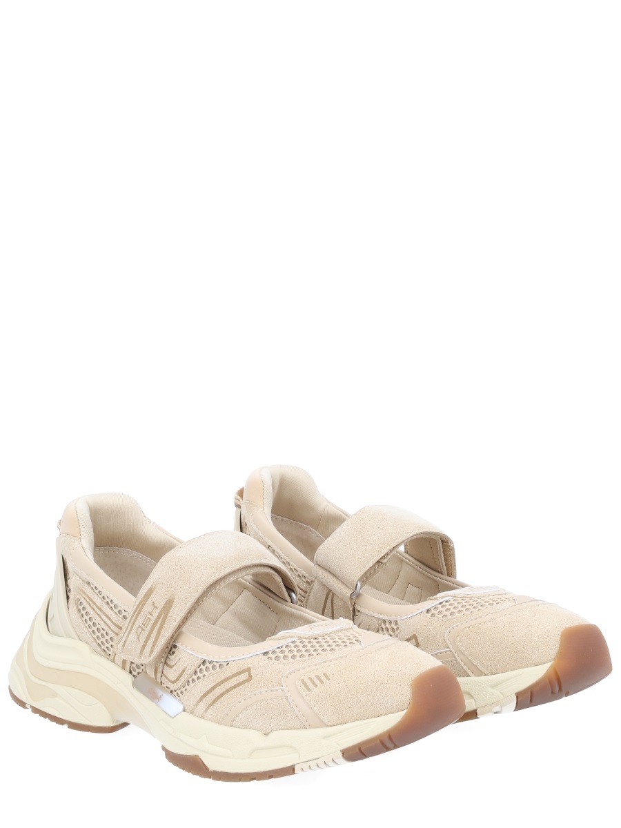 Ash Mary Jane Strap Suede Overlays Sneakers Neutraal