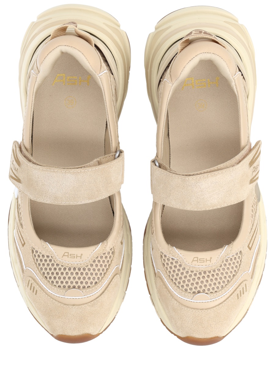 Ash Mary Jane Strap Suede Overlays Sneakers Neutraal