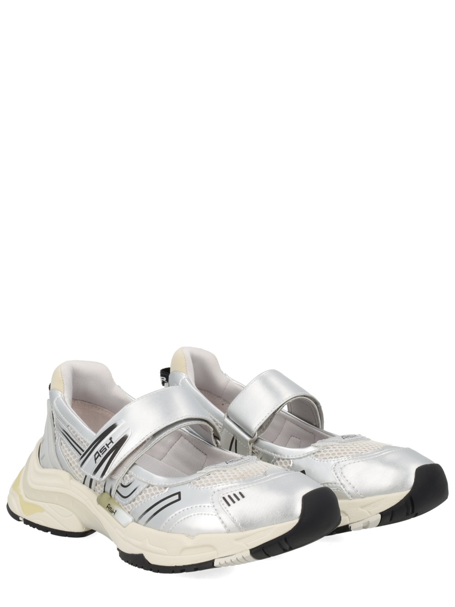Ash Rolls Polyurethane Metallic Silver Sneakers Wit